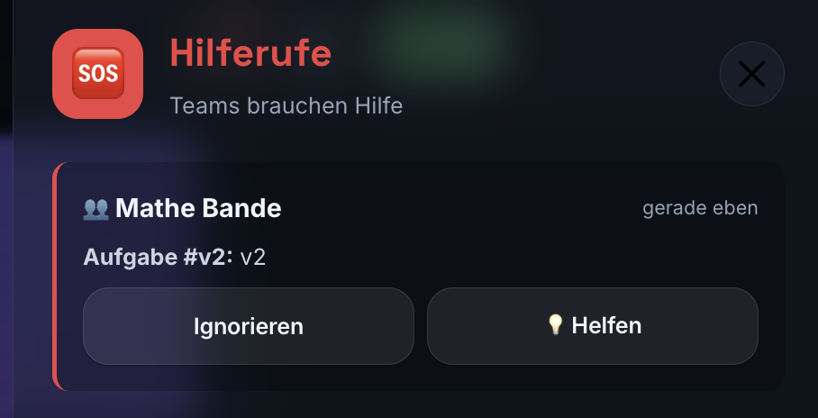 Hilferuf – Schüleransicht