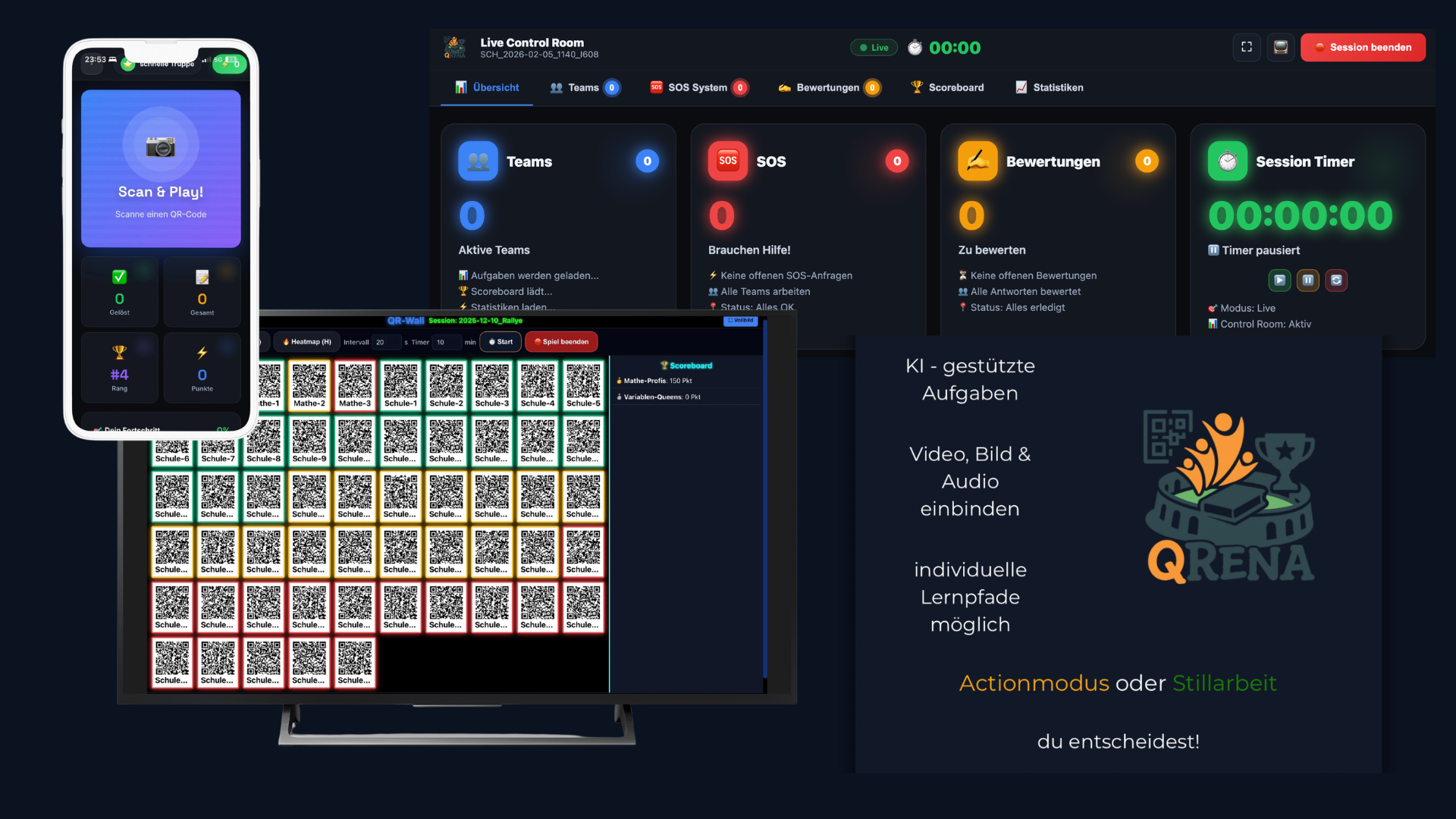 QRENA App-Übersicht